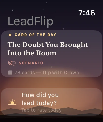 LeadFlip's Apple Watch app home